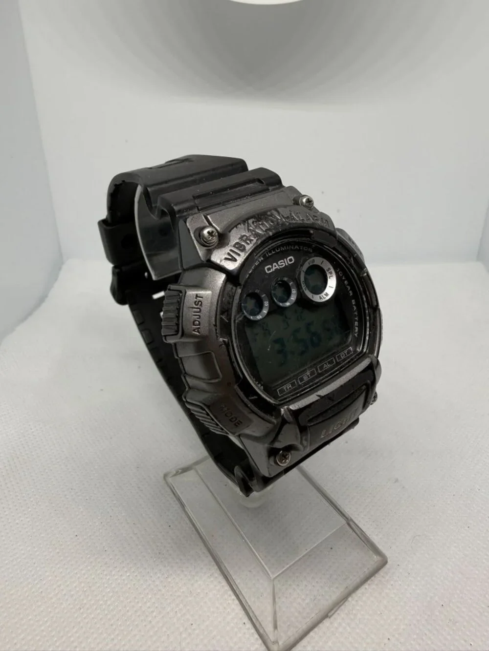 Casio W-735H Men's Black Digital Sport Watch 100M WR Vibe Alarm AS-IS - Picture 8 of 11
